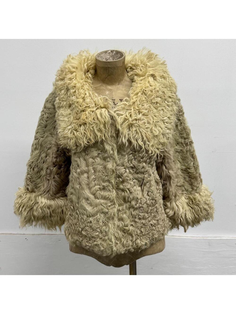 Vintage Y2K Beige Wool Jacket Coat